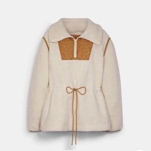 Coach Sherpa Half-Zip Jacket